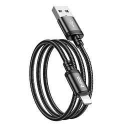 Кабель синхронізації Hoco X89 Wind USB-A to Lightning 2.4A 2m Black (36893_3609479)