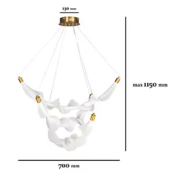 Люстра стельова LED Levistella 7813034-3 AB, 37W, 4000K, бронзовий метал, сучасний стиль - мініатюра 3