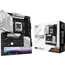 Материнська плата ASRock AM5 B850M Pro RS, B850, 4xDDR5, Int.Video (CPU), 4xSATA3, 3xM.2, 1xPCI-E 5.0 x16, 1xPCI-E 4.0 x4, 1xM.2 (Key E), ALC897, RTL8125BG, 9xUSB 3.2 / 8xUSB 2.0, HDMI/DP, MicroATX - мініатюра 2