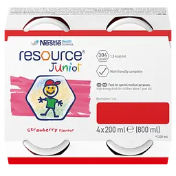 Готова молочна суміш Nestle Resource Junior, зі смаком полуниці, 800 мл (4 шт по 200 мл) - мініатюра 10