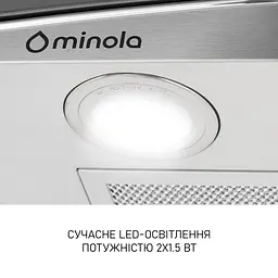 Витяжка декоративна зі склом MINOLA MTG 6642 I LED - мініатюра 6