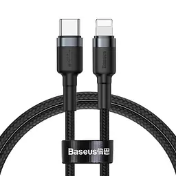 PD Кабель Baseus Cafule Cable Type-C to iP PD 20W 1m сірий+чорний CATLKLF-G1