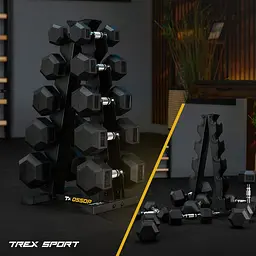 Стійка-піраміда для зберігання 5 пар гантелей Trex Sport TX-055DR - мініатюра 14