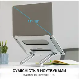 Підставка для ноутбука планшета OfficePro LS-610S Alloy Aluminum Silver - мініатюра 12