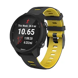 Силіконовий ремінець Rage для Amazfit GTR 4 GTR 3 GTR 3 Pro GTR 2 GTR 2e GTR 47mm Stratos - чорно-жовтий ширина кріплення 22мм Watchbands (W25-6WB29974600) - мініатюра 3