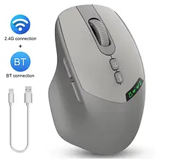 Миша бездротова 2 режимна Apayado T02 Pro Dual Mode Wireless Mouse сіра - мініатюра 2