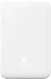 Універсальна мобільна батарея Baseus Magnetic Mini Wireless Fast Charge 5 000 mAh 20W Білий P10022107223-00 деф. пак.