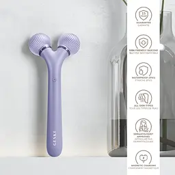 Електронний звуковий ролик для обличчя GESKE Sonic Facial Roller 4 в 1 фіолетовий - мініатюра 5