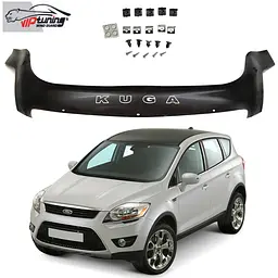 Дефлектор капоту мухобійка для Ford Kuga I 2008-2013 Євро Кріплення (Vip Tuning)