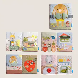 Розвиваюча м'яка книжка Taf Toys  Бізібук зайченятка (13355) - мініатюра 6