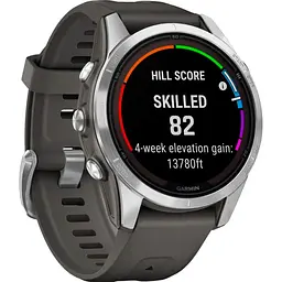 Смарт-годинник Garmin Fenix 7S Pro Solar Edition Silver with Graphite Band (010-02776-00) [90552] - мініатюра 2