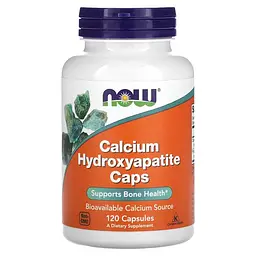 Вітаміни та мінерали NOW Calcium Hydroxyapatite Caps, 120 вегакапсул