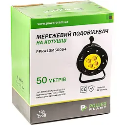 Мережевий фільтр PowerPlant JY-2002/50 на 4 розетки чорно-жовтий 50 м (PPRA10M500S4) - мініатюра 3