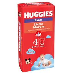 Підгузки-трусики для хлопчиків Huggies Little Movers Pants 4 (9-14 кг) 52 шт. - мініатюра 2