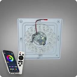 Люстра світлодіодна 517 Dlight RGB з пультом і колонкою 45Вт Білий (02168) - мініатюра 8