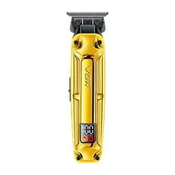 Акумуляторна машинка для стрижки VGR V-904 GOLD, 4 насадки, 2000 mAh, LED display дисплей