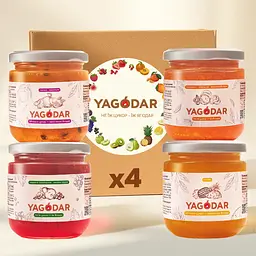 Набір джемів YAGODAR Асорті смаків 4 шт (2196091433)