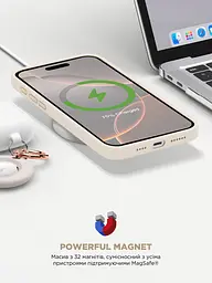 Силиконовый чехол с MagSafe для Apple iPhone 16 Pro, ICON2 MagCase, бежевый, противоударный, панель с мягкой подкладкой, защита всего корпуса, поддержка беспроводной зарядки, совместим с защитными стеклами и пленками, ArmorStandart (ARM80190) - мініатюра 9
