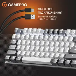 Клавіатура GamePro Genesis Metallic MK144G Outemu Червоний Swithes USB Сірий - мініатюра 8