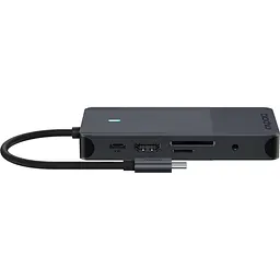 USB-Хаб Rapoo USB-C хаб UCM-2004, 8 в 1, черний (UCM-2004) - мініатюра 4