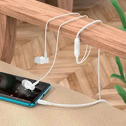 Навушники BOROFONE BM67 Talent universal earphones with mis білий - мініатюра 2
