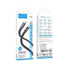 Кабель Hoco X125 Exceso 60W charging data cable Type-C to Type-C Black - мініатюра 2
