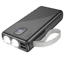 Портативний ЗП Power Bank Hoco J129A Nature flashlight 20000 mAh Black - мініатюра 3