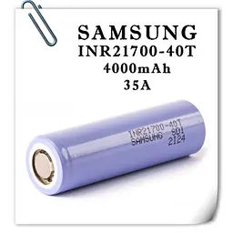 Акумулятор Samsung 21700 40T 4000 mAh 35A 3.7V (18866-hbr) - мініатюра 3