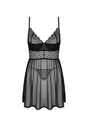 Еротичний комплект Obsessive Chemeris XL/2XL чорний - мініатюра 5