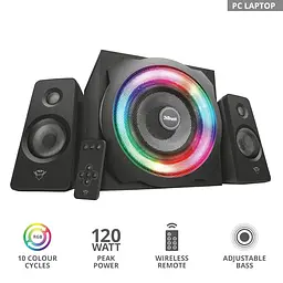 Акустична система GXT 629 Tytan 2.1, 60Вт, AUX, RGB, чорний Trust teh0013947 - мініатюра 6