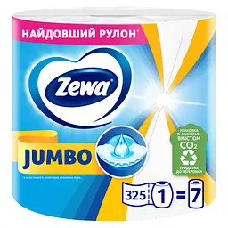 Паперові рушники Zewa Jumbo 1 рулон 325 відривів (7322541191706) - мініатюра 1