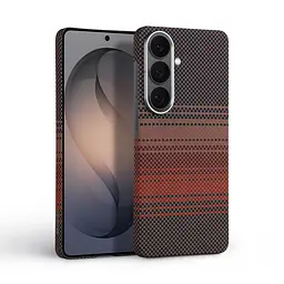 Защитный чехол для Samsung Galaxy S26 5G, BlackIcon Kevlar MagCase, кевларовый, разноцветный, панель, накладка с поддержкой MagSafe, противоударный, защита всего корпуса, усиленные углы, совместим с беспроводной зарядкой, ArmorStandart (ARM90156) - мініатюра 2