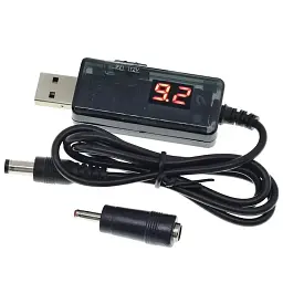 Кабель живлення Keweisi KWS 912V USB на DC 9В 12В 5.5×2.1 мм для роутера від павербанка