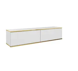 Тумба під телевізор навісна Perfect Home Оро / Oro 2-дверна RTV135 Білий (PFH-091349) - мініатюра 3