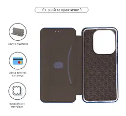 Чехол-книжка для Infinix Smart 8 (X6525)/8 Plus Hot 40i TECNO Spark Go 2024 (BG6)/20C (BG7n)/20 (KJ5n), G-Case, синий, кожаный чехол-книга из экокожи (PU) и TPU, с магнитом, с подставкой и вместительным кардхолдером, противоударный, защита всего корпуса - мініатюра 3