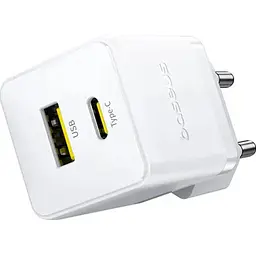 Мережевий зарядний пристрій Baseus Palm Fast Charger Type-C+USB 20W P10111608213-00 White - мініатюра 3