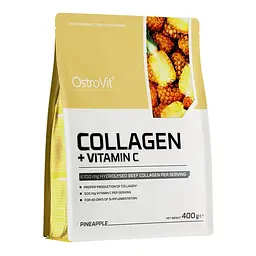Препарат для суглобів і зв'язок OstroVit Collagen + Vitamin C, 400 грам - Ананас