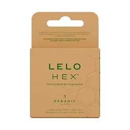 Презервативи LELO HEX Condoms Organic 3 Pack, тонкі та суперміцні