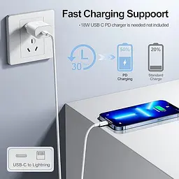 Кабель USB C-Lightning 2 м, 2 шт. в упаковці - мініатюра 3