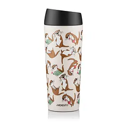 Термокухоль Ardesto Coffee Time Otter 450 мл нержавіюча сталь бежевий - мініатюра 2