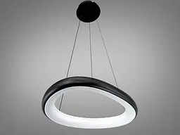 Сучасна підвісна LED люстра кільце для кухні Diasha 0472A BK чорна 54 см 36W регульована за висотою - мініатюра 4