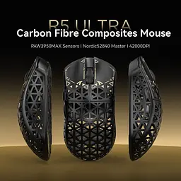 Мишка ATTACK SHARK R1 Wireless Gaming Mouse (R1-3311B) чорна - мініатюра 6