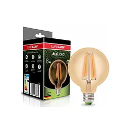 Лампочка Eurolamp G95 8W E27 4000K (LED-G95-08274(Amber)) - мініатюра 1