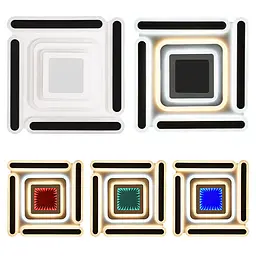 Світильник LED smart MATRIX+пульт 120W 3000-6000K IP20 чорний квадрат Violux ( 220505 ) - мініатюра 6