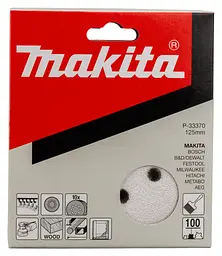 Набір шліфувального паперу Ø125 мм К100 (10 шт) Makita P-33370