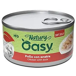 Вологий корм Oasy Cat Wet Natury для дорослих котів курка з качкою 85 г