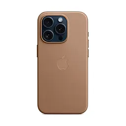 Чехол для Apple iPhone 15 Pro, FineWoven Case with MagSafe, коричневый, защитная накладка из материала FineWoven, противоударный, для iPhone, защита всего корпуса, поддержка беспроводной зарядки и MagSafe, (ARM71986) - мініатюра 5