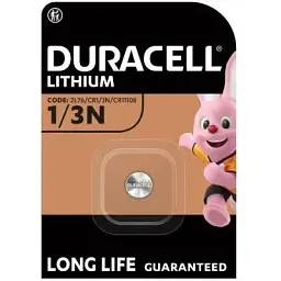 Батарейка Duracell 1/3N 3V спеціальна літієва 2L76 / CR1 / 3N / CR11108 1 шт. в упаковці (5007803)