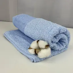Рушник для обличчя махровий Febo Vip Cotton Botan Туреччина 6398 блакитний 50х90 см