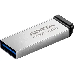 USB флеш накопичувач ADATA 64GB UR350 Silver-Black USB 3.2 (UR350-64G-RSR/BK) - мініатюра 2
